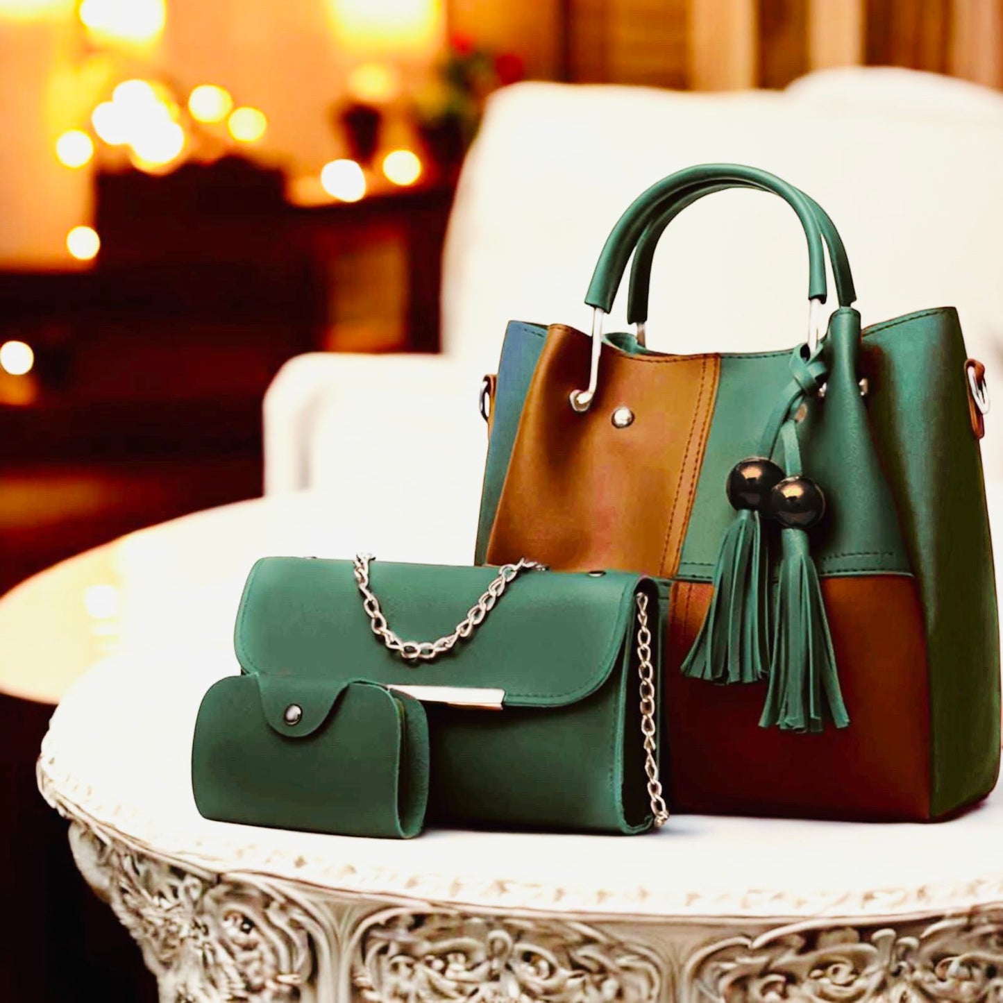 🌟Soft Leather 3 Piece Set handbag