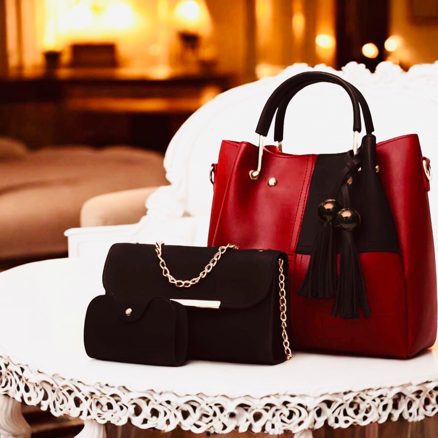 🌟Soft Leather 3 Piece Set handbag